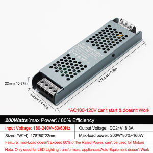 niuguy | Ultra Thin LED Power Supply 12V 24V 60W 100W 200W 300W 400W AC-DC Switching Transformer for LED Strip Light Lighting Driver