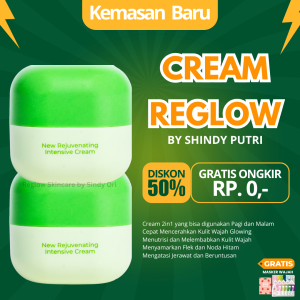 Cream 2 in 1 Pagi Malam Cream Wajah Glowing Reglow Rejunevating Intensive Cream Glowing Skin Treatment Cream Menyamarkan Flek Hitam Cream Mengatasi Jerawat dan Bekas Jerawat Meredakan Beruntusan Milia pelembab Wajah Angkat Komedo