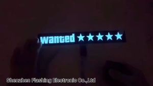 Stiker LED Windshield Mobil - Stiker EL Mobil Elektrik JDM Wanted Love Take Car Boost Loading Night Runner untuk Dekorasi dan Tanda Keamanan LED