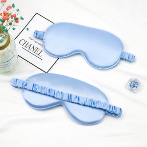 Double-Sided Silk Sleep Eye Mask Light-Blocking Elastic Ties Mulberry Silk Band Breathable Nap Eye Mask Logo Printable