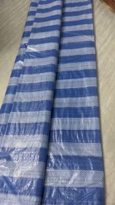 ผ้าใบอเนกประสงค์ เจาะห่วง (หน้ากว้าง 2-6 เมตร x ยาวส100 เมตร) กันน้ำ กันฝุ่น สีขาวฟ้า / ผ้าใบพลาสติก ผ้าฟางบลูชีท ผ้าใบกันแดด