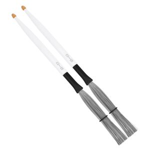  2 Pcs Multi-Functional Drum Brushes – Dual-Use Steel Wire Brush & Stick Design For Jazz Ballad Acoustic Drum Brushes Parts