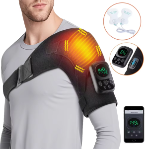 Hailicare | Smart APP Cordless Shoulder Heating MassagerVibration MassageElectric Shoulder BraceDetachable ControllerJoint Muscle Relax
