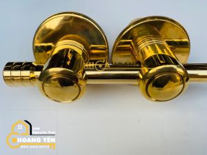 Then chuỳ đồng cài cửa phi 45mm đúc đặc nặng 44 kg  khoá truỳ đồng đấm cửa trơn Then cài cửa bằng đồng