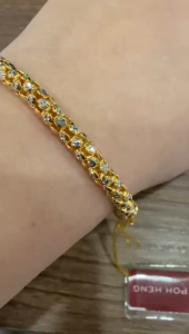 Poh Heng Jewellery 22K Lumiere Bracelet in Yellow White Gold [Price By Weight]