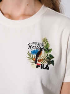 FILA CORE LIFESTYLE HERITAGE DREAM JUNGLE Women Short Sleeves T-Shirt (Beige / Black)