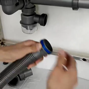 Kitchen Sink Rear Drain Trap | Odor & Insect Resistant Downspout for Single & Double Sink