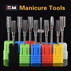 Nail Tungsten Steel Grinding Head Conical Trapezoidal Top Toothed Grinding Head Remove Nails Quickly Without Getting Hot Extended Nail Engraving Grinding Head Manicure Tools