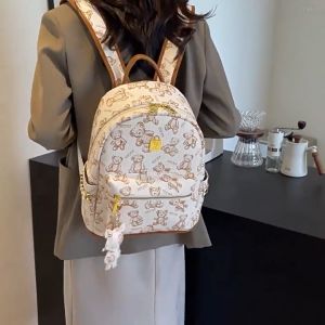 [Mẫu Mới] Balo da nữ Gấu TT WN Gấu  Ba lô đi học đi chơi cho bạn gái in hình gấu KEDDY tặng kèm móc khóa gấu xinh xắn