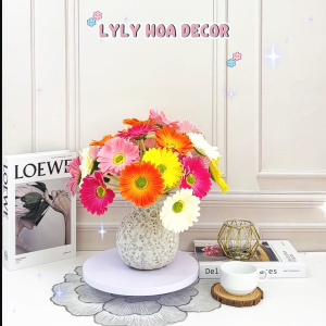 Hoa Đồng Tiền Cánh Xốp Đẹp dài 40cm Trang Trí Nhà Cửa Hàng Văn Phòng Sự Kiện. Hoa Lụa Décor