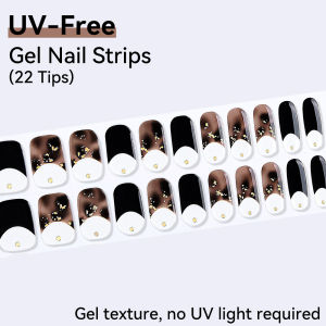 22TiPs UV Free Gel Nail Sticker Colorful Long Lasting Self Adhesive Slider Full Cover Nail Art DIY Manicure Decoration Stickers