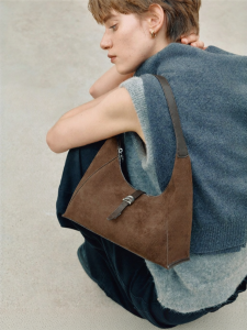 La Festin | Trendy Suede Leather Triangular Crossbody Tote