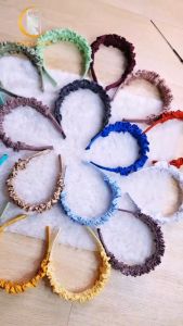 Bando Bandana Scrunchie Scrunchy Jahit 2 Sisi Kain Serut Polos Kerut Rufle Nagita Gigi Colourfull Wanita Cewek Gaya Korea Korean Style Viral