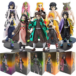 Anime Demon Slayer Figure Kamado Tanjirou Nezuko Action Figures Model Toys Zenitsu Figurine Inosuke Kimetsu No Yaiba Figura