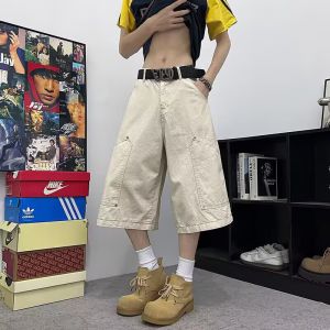 Quần Short Công Sở Mỏng Thoáng Khí Mùa Hè Quần Dài Năm Mảnh Rộng Rãi Thiết Kế Gai Lê Cành Tre Quần Dài Thường Ngày Cho Nam