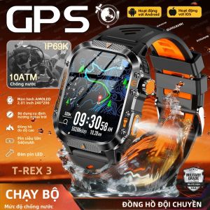 Đồng Hồ Thông Minh T-Rex 3 Ultra GPS Chống Nước 10ATM Dành Cho Nam Tích Hợp Chức Năng Gọi Bluetooth 100+ Chế Độ Thể Thao Theo Dõi Nhịp Tim