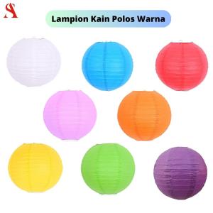 LAMPION KERTAS KATUN POLOS WARNA WARNI UKURAN 25cm