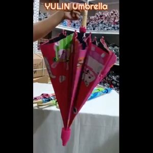 85cm Children Umbrella with Cover Umbrella UV Protection Cartoon Character Umbrella for Kids Kindergarten Primary School Student