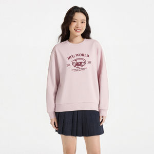 Hotwind | Womens Pullover Hoodie Spring New Cartoon Print Layering Top