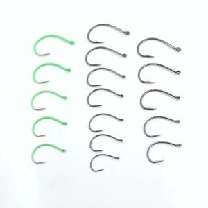 20pcs #4 ~ 3/0 High Carbon Steel Wacky Hooks Luminous Drop Shot Hook Crank Worm Fishhook CatFish Trout Pike Sea Fishing Tackle