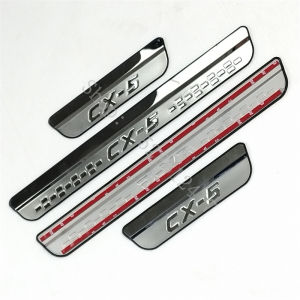 for Mazda CX-5 CX 5 CX5 2017~2024 Door Sill Guard Stainless Scuff Plate Door Sills Pedal Protector Car cover Car Accessories