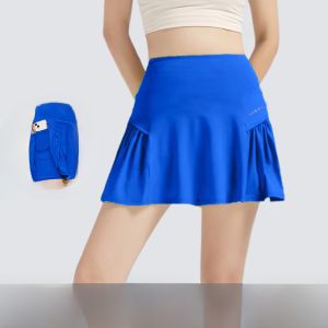 Quick Dry Breathable Sports Skirt for Fitness Running Marathon Badminton Square Dance Half Length Pleated Skirt Womenswear