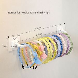 Wall-Mounted Hair Accessory Organizer Punch-Free Hairpins/Hairbands Headband Hair Circlip Rubber Band Childrens Jewelry Box Wall-Mounted Handy Gadget