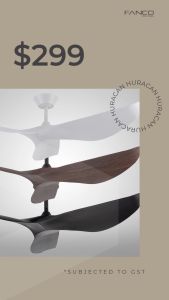 Fanco Huracan DC Motor 3 Blade Ceiling Fan with Remote Control