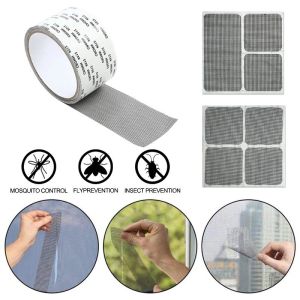 2M Self-adhesive Window Screen Repair Tape Mesh Broken Holes Repair Tape Waterproof Strong Viscosity Covering Tape