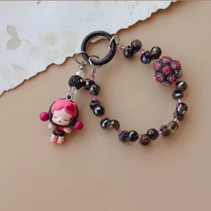 Kado Pacar ห้อยกระเป๋าพวงกุญแจประดับลูกปัดห่วงแขวนลายหินอ่อนป๊อปสมาร์ทของแท้โซ่ร้อยโทรศัพท์มือถือเม็ดเล็กๆน่ารัก