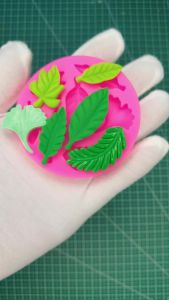Tropical Rainforest Turtle Back Leaf Fondant Mold Silicone Chocolate Candy Mold for Cake Baking Mini Leaf Glue DIY Crafting