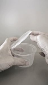 THINWALL SAUCE CUP BULAT 150ML WADAH SAUS SAMBAL MAYONES PLASTIK PLUS TUTUP BENING SUMO (50 PCS)