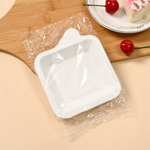 Thickened Disposable Paper Plate Square Paper Pulp Plate round Paper Dish Rectangular Paper Plate Cake Plastic Dinner Plate