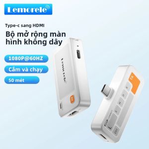 Bộ Thu Phát Không Dây Lemorele Type-C Sang HDMI Bộ Thu Phát Video 1080P Dành Cho Cuộc Họp Giảng Dạy Tại Nhà Bộ Mở Rộng Không Dây