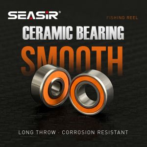 SEASIR Full Ceramic Ball Bearing Hybrid Ceramic Fishing Pulley Ball Bearings For Fishing reel Side cover bearing 3*10*4mm Spool bearing5*10*4mm