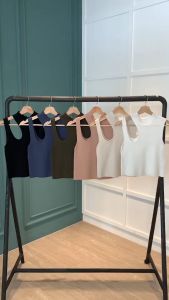 BL20801 Top Tanpa Lengan Dengan Potongan Bahu