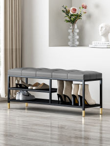 Home Shoe Changing Stool Shoe Rack Home Doorway Can Sit Accessible Luxury Iron Entrance Entrance Entrance Shoe Changing Stool Footstool Shoe Cabinet