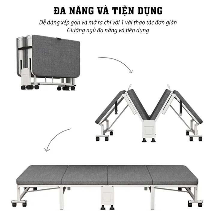 Giường Ngủ DAKITA DKB-4100 Rộng 1m - Giường Ngủ Có Nệm Xếp Gọn Đa Năng ...