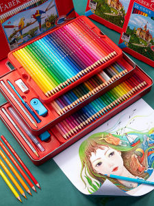 German Faber-Jia 72 Colors Oily Colored Pencil 36 Colors 48 Colors 100 Red and Hui Water Soluble Colored Pencil Castle Style Color Pencil Hand-Painted Professional Students Use Water-Soluble Brush Suit Beginner Painting