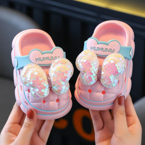 Baby Hole Shoes Girl Sandals Summer Infants and Children Cute Princess Indoor Non Slip Closed Toe Home Slippers