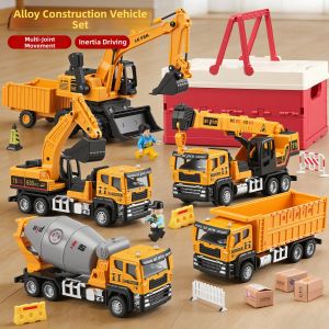 Birthday Gift Alloy Engineering Vehicle Toy Set