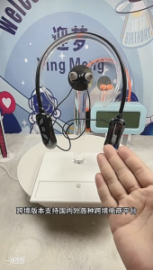Neck-mounted Wireless Bluetooth Headphones Noise-reducing Headset with Card Slot Digital Display on Screen Earphones