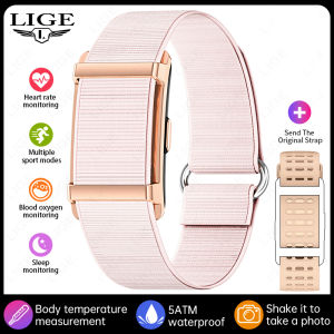 LIGE | LIGE 2026 New Sport Fitness Mens Smart Bracelet Pedometer Heart Rate Thermometer Call Reminder Women Smartwatch For Android IOS