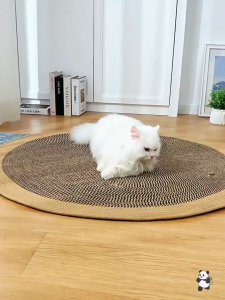 SG 40/60/80CM Cat Scratch Board Round Hand Cat Scratcher Mat Braided Rug Cat Claw Board Mattress