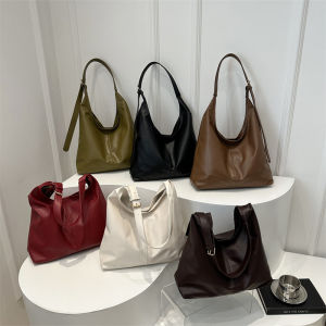 Retro Large Capacity Soft Leather Tote Bag Womens Commuter Bag Shoulder Handbag Ladies Bag Casual Fashion Handbag