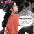 FORLISEE Synthetic Warring States Robe Wig Headdress Wei And Jin Style Bun Ancient Costume Back Hair Press Hair Bag Hanfu Wig. 