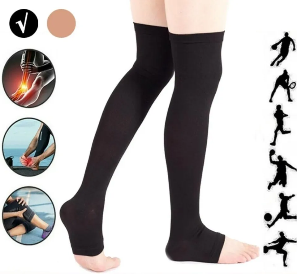 M size; Black] Medical Compression Stockings 23-32mmHg Black Skin
