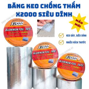 Băng Keo Chống Thấm Chống Dột x2000 Hàng Loại 1 Siêu Bám Dính Đủ Kích Thước.