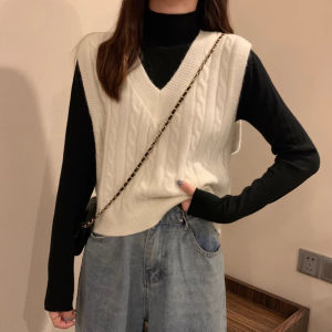 LUQIAN | Large Size Womens Knit Vest Outerwear For Spring Autumn Winter