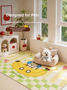 YUNHAOBUYI | Non-slip Cartoon Leather Pet Mat